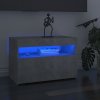 vidaXL TV skrinka s LED svetlami betónovo-sivá 60x35x40 cm 804417