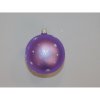 ONREX Vianočná ozdoba sklenená guľa fialová vločky pr. 8 cm