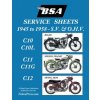 BSA C10-C10l-C11-C11g-C12 'Service Sheets' 1945-1958 for All Pre-Unit S.V. and O.H.V. Rigid, Spring Frame and Swing Arm Models (Floyd Clymer)(Brožovaná)