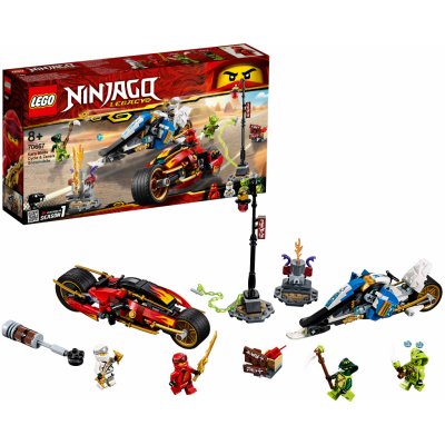 LEGO® NINJAGO® 70667 Kaiova ozbrojená motorka a Zanov snežný skúter