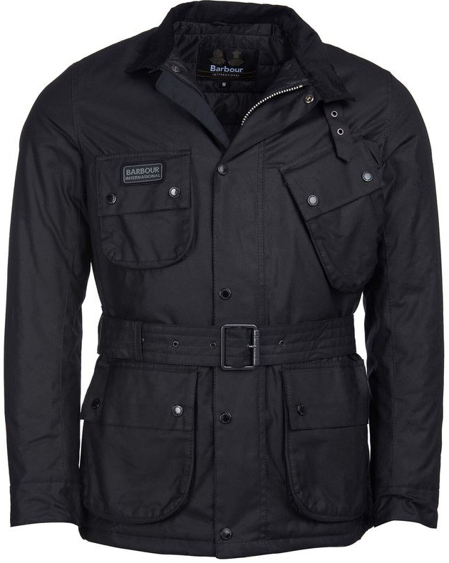 Barbour International SL Waxed jacket Black