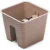 Prosperplast RATOLLA Truhlík na zábradlie 27,2x27,2x22,5cm mocca DRLB280