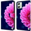 Peňaženkové 3D puzdro na Moto G54 5G / G54 5G Power Edition - Ružové Lístky