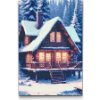 Vymalujsisam.sk Diamantové maľovanie - Zasnežená chalúpka Veľkosť: 20x30cm, Rám: Bez rámu, iba zrolované plátno, Diamanty: Hranaté