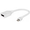 OEM GEMBIRD miniDisplayport - Displayport 10cm (M/F) biely A-mDPM-DPF-001-W Gembird