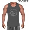 Pánske tielko RANGER® - motív Rybárčenie 10 Tmavošedá 4XL