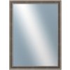 DANTIK - Zrkadlo v rámu, rozmer s rámom 60x80 cm z lišty TOOTH malá striebornočierna (3164)