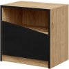 Nočné stolík ASTON ĽAVÝ - dub + čierna