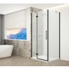 Gelco TRINITY BLACK obdĺžniková sprchová zástena 900x800mm, matné sklo, lavé GT5680-90ML-B