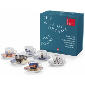 Illy Biennale 2022 porcelánové šálky s tanierikom 6 x 60 ml