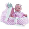Realistické miminko - holčička Albína v přenosné taštičce od španělské firmy Marina & Pau (Petite Pink Baby - 40 cm)