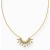 Thomas Sabo KE2203-488-7-L45V Gold plated chain with sunbeams and coloured stones