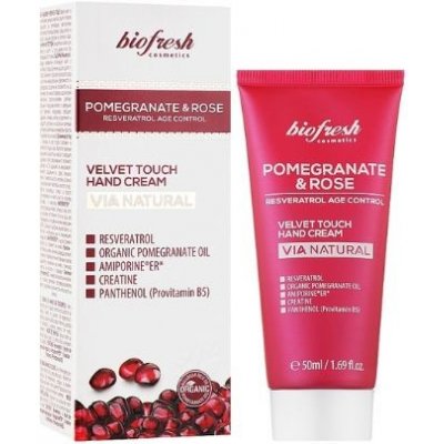Krém na ruky proti starnutiu Velvet touch Pomegranate & Rose 50ml
