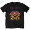 Queen Tričko Gradient Crest Unisex Black S