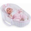 Realistické miminko - holčička Albína v přenosné tašce od španělské firmy Marina & Pau (Petite Cuna - 40 cm)