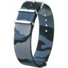Modrý maskáčový textilný NATO remienok Hirsch Rush L 40406038-2 (Nylon)
