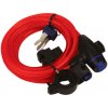Lankový zámok na motorku OXFORD Cable Lock 1,8 m červený