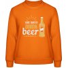 AWDis Sweat Mikina - Zachráň vodu - pi pivo - Orange Crush - XXL - Dámske