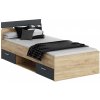 KONDELA Michigan New 90 posteľový rám s úložným priestorom dub artisan / grafit