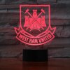 Beling 3D lampa,Whest Ham United , 7 farebná S3D71VL
