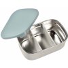 Box na desiatu Stainless Steel Lunch Box Beaba Velvet Grey/Baltic Blue 760 ml z nehrdzavejúcej ocele sivo-modrý