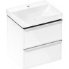 Hansgrohe Xelu Q - Skrinka s umývadlom, 63x58x50 cm, 2 zásuvky, lesklá biela/chróm 54371000