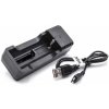 VHBW Nabíjačka pre Li-Ion 18500 / 18650 / 14500 / 18350 batérie, MicroUSB - neoriginálne