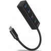 AXAGON HUE-M1C, 4x USB 3.2 Gen 1 MINI hub, kovový, kábel USB-C 20cm HUE-M1C