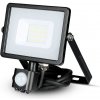 V-TAC PRO LED reflektor 20W s pohybovým senzorom so SAMSUNG čipmi, Teplá biela 2500 - 3000K