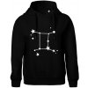 Súhvezdie - Gemini - Blíženci - Oversized mikina dámská Moon - kratšia + širšia - L ( Čierna )
