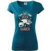 Geek Gamer - Pure dámske tričko - L ( Petrolejová )