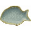 MADAM STOLTZ Kameninová tácka Fish Light Blue