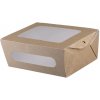 Krabica na jedlo kraft s dvomi okienkami PET, 2000 ml, 20,4x14,2x7,4cm, [50 ks] č. 17