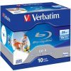 Verbatim BD-R, Single Layer Printable ScratchGuard Plus, 25GB, jewel box, 43713, 6x, 10-pack, pre archiváciu dát