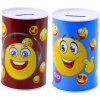Kovové Pokladnička Emoji Modrohnedé 13 x 8 cm