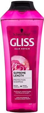 Schwarzkopf Gliss Supreme Length Protection Shampoo ochranný šampon pro dlouhé vlasy náchylné k poškození a roztřepení konečků 400 ml