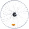 Zadné koleso mestského bicykla, dvojstenný ráfik, nexus 7 Elops 540 strieborné šedá 700