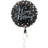 Amscan Fóliový balón Happy birthday trblietavá zlatá 43 cm