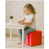Sedací vak taburetka kocka červená EMI