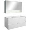 Kompletný kúpeľňový nábytok Porto 120 v bielej farbe