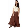 imago Dámska sukňa s volánom - hnedá, veľkosť L