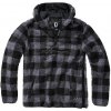 Bunda fleecová Brandit Teddyfleece Worker Pullover - sivá-čierna, 4XL