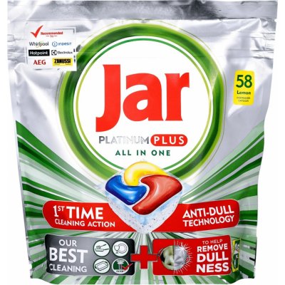 Jar Platinum Plus All in One Lemon kapsule do umývačky riadu 58 ks od 13,99  € - Heureka.sk