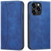 MG Magnet Fancy knižkové kožené puzdro na iPhone 13 Pro, modré