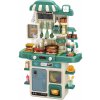 48-dielna multifunkčná detská kuchynská súprava Mama Kiddies Kitchen v zelenej farbe