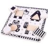 Bigjigs Toys Drevené vkladacie puzzle čiernobiele tvary 1