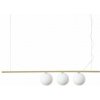 Ideal Lux 282114 PERLINE závesné svietidlo 3xG9 mosadzná, biela