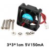Ventilátor 3*3*1cm 5V 150mA, tichý