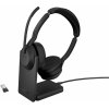 Jabra Evolve2 55/Stereo/ANC/USB/BT-USB/Bezdrať/MS/Stand/Čierna
