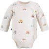 Eevi Body rozopínacie s dlhým rukávom Cars&Bears ecru - 62